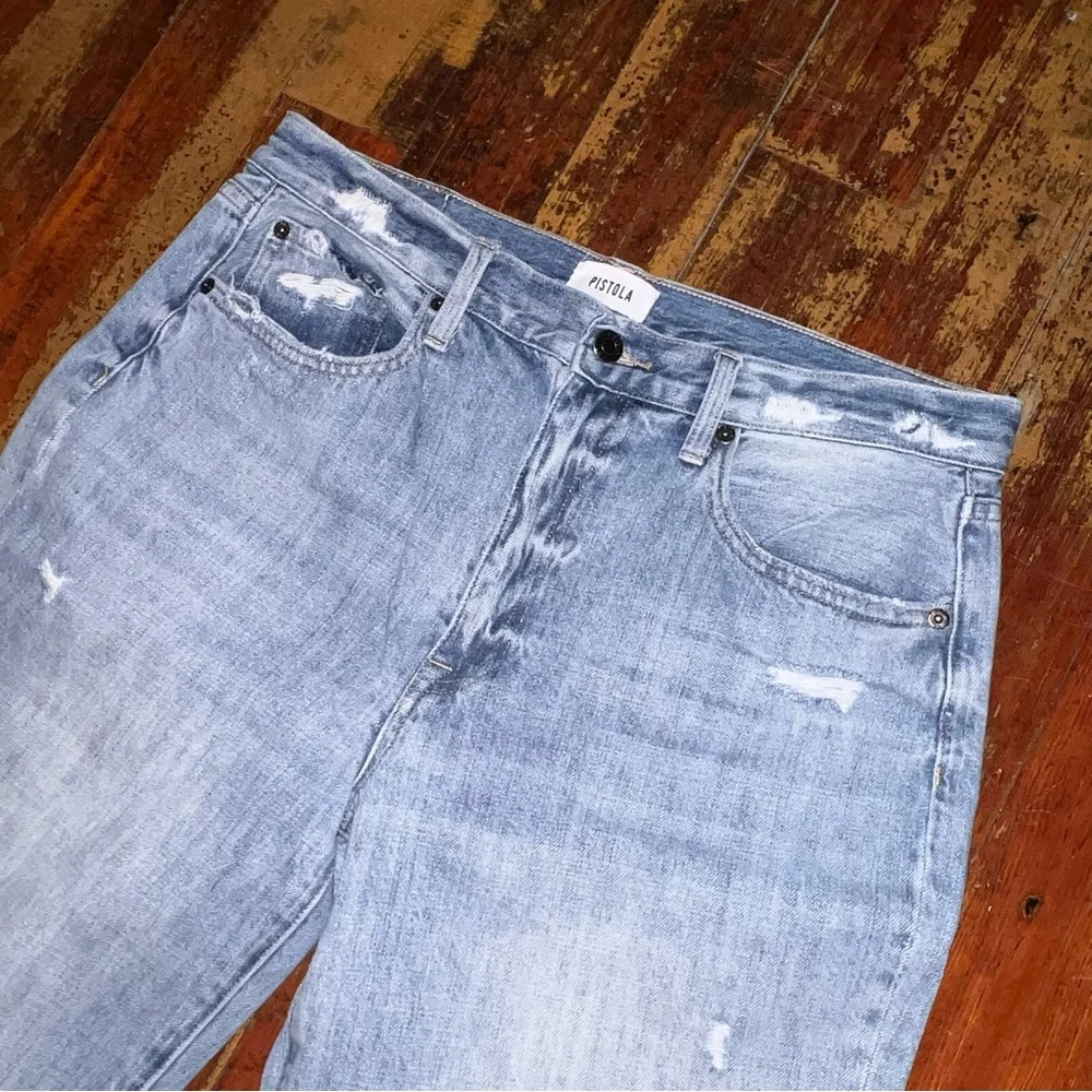 Pistola Light Blue Relaxed Flare Jeans Stevie - Picture 4 of 7